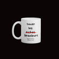 Mug taxer les branleurs avec un design humoristique, idéal pour un usage quotidien et un effet décalé.